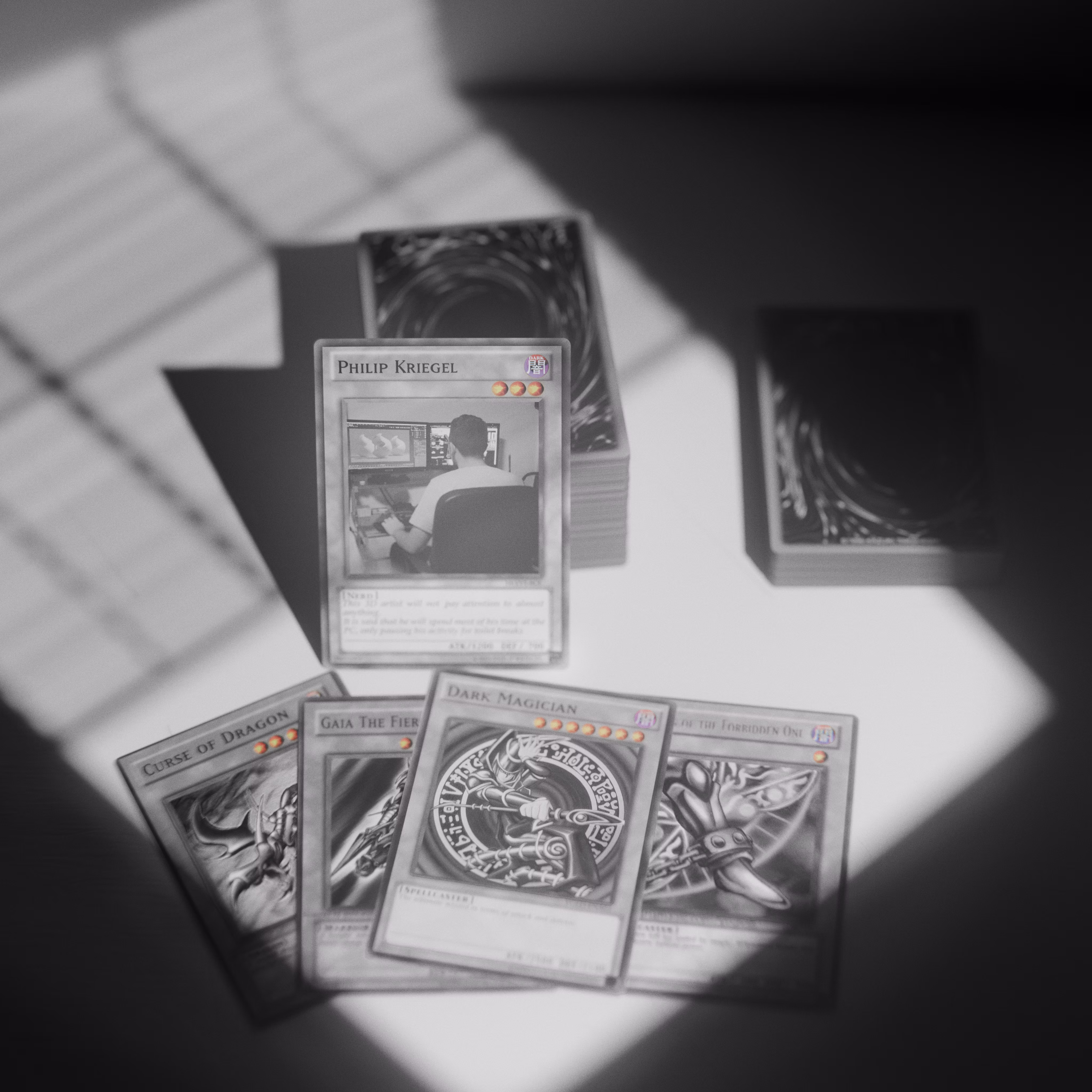 Window lit trading cards